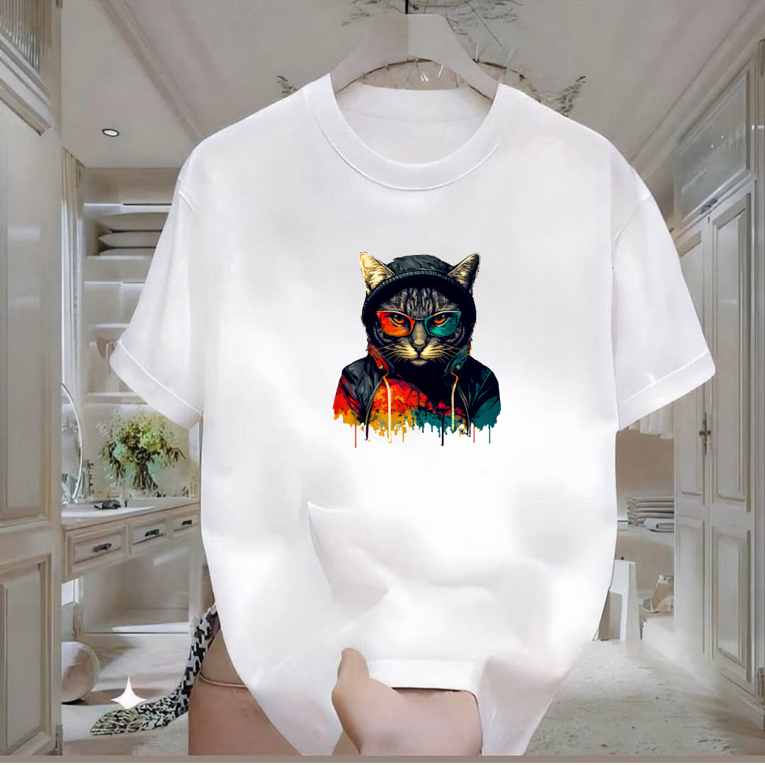 Cat Printed T-Shirt
