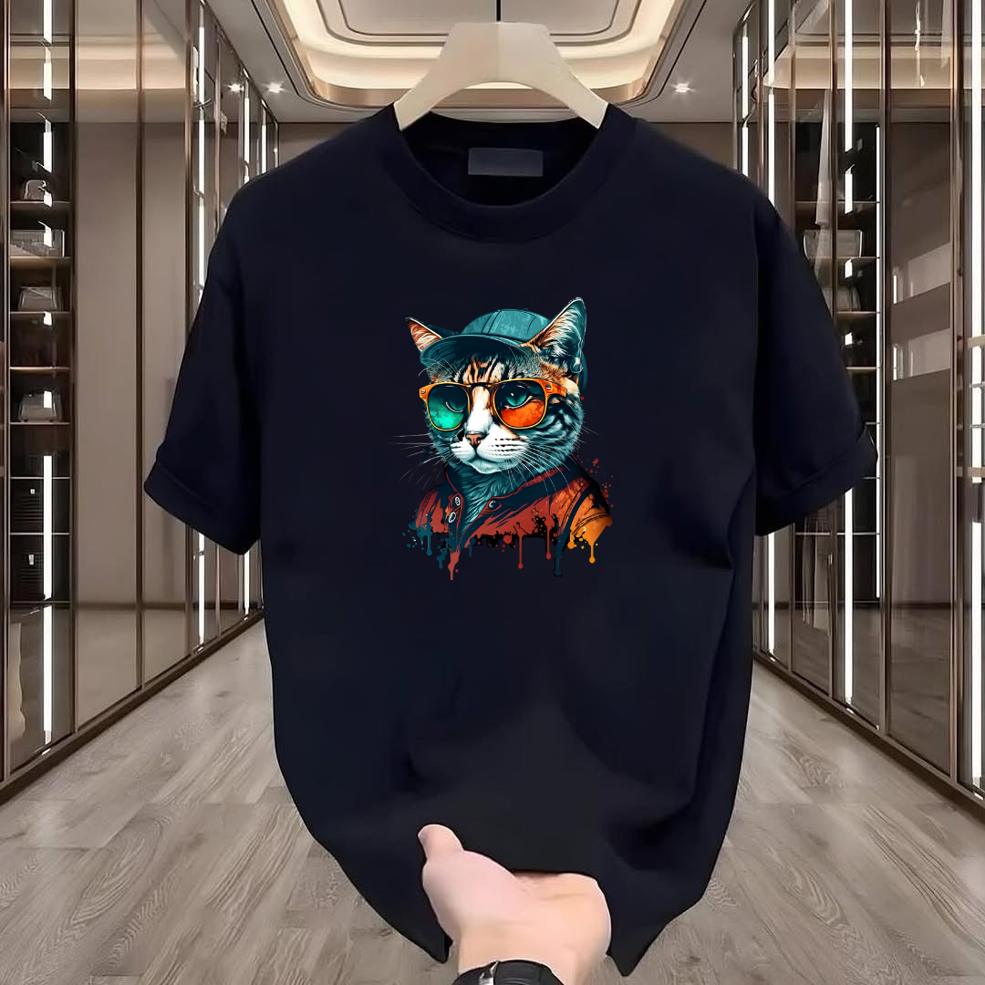 Cat Printed T-Shirt