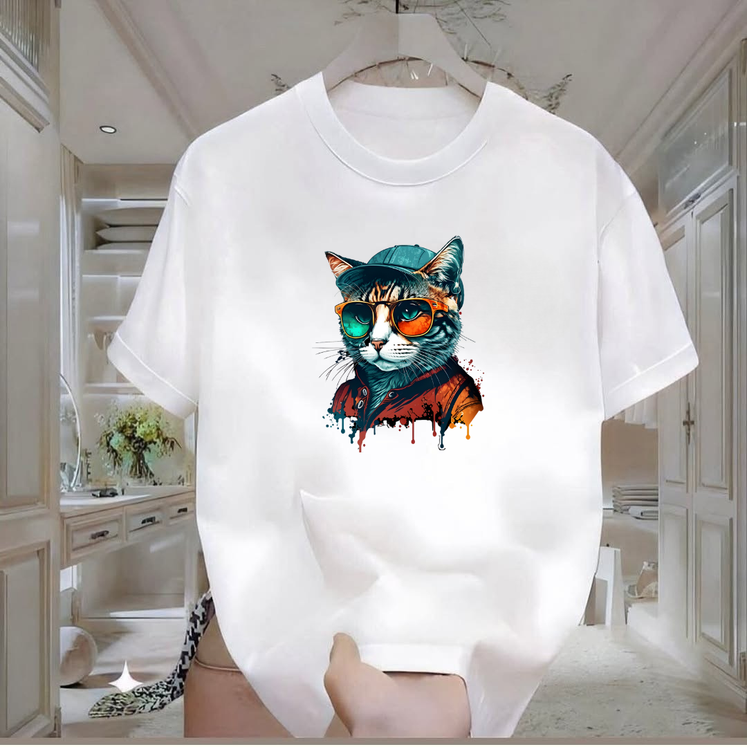 Cat Printed T-Shirt