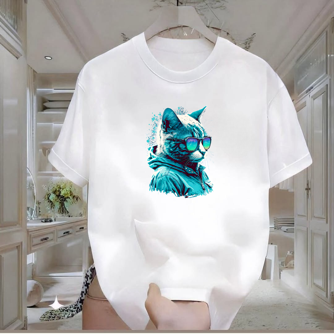 Cat Printed T-Shirt