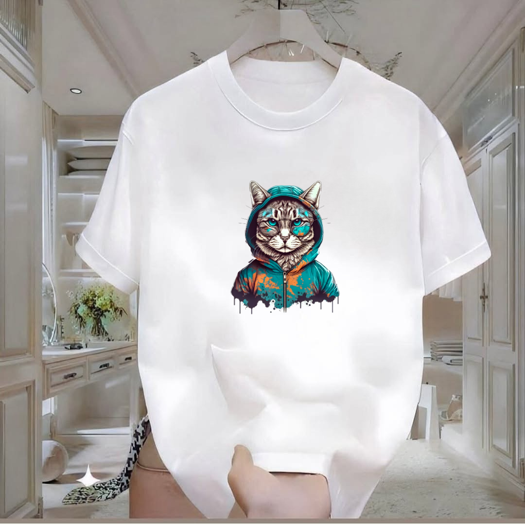 Cat Printed Tshirt