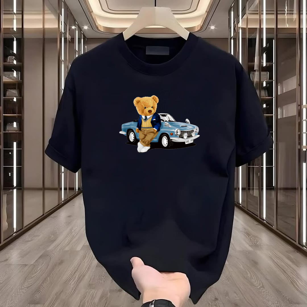 Car Bear Printed T-Shirt