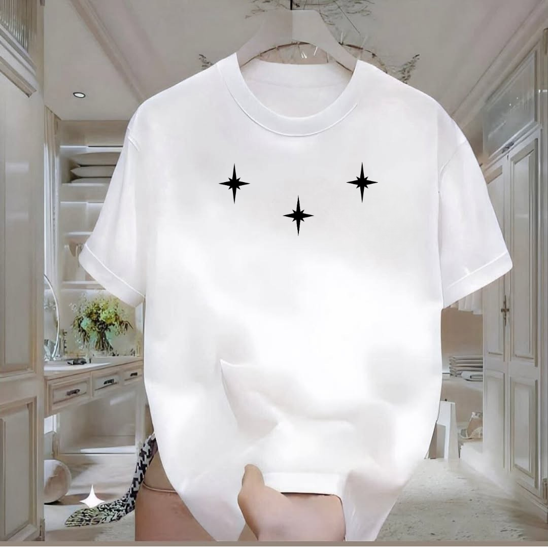 3 Stars Printed T-Shirt