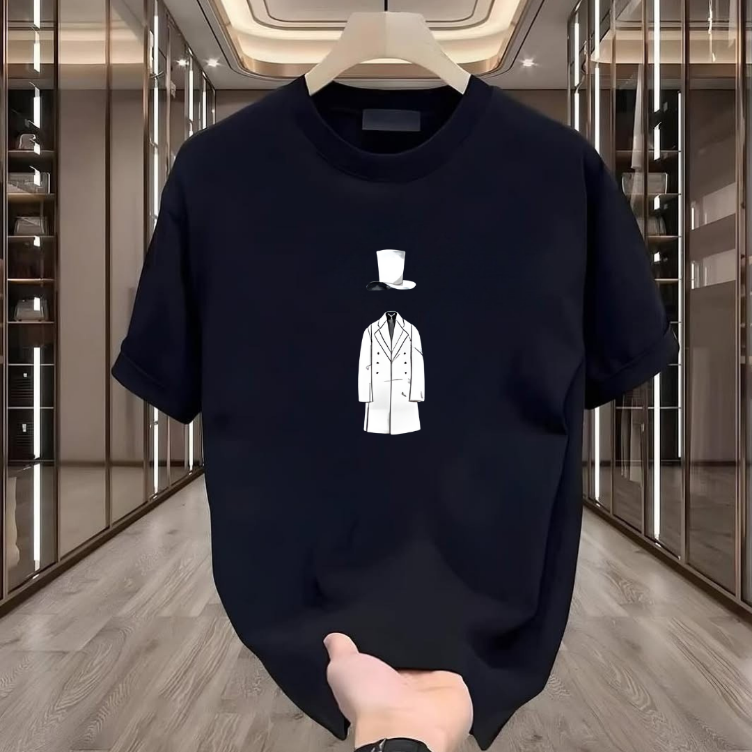 Man with Hat Printed Tshirt