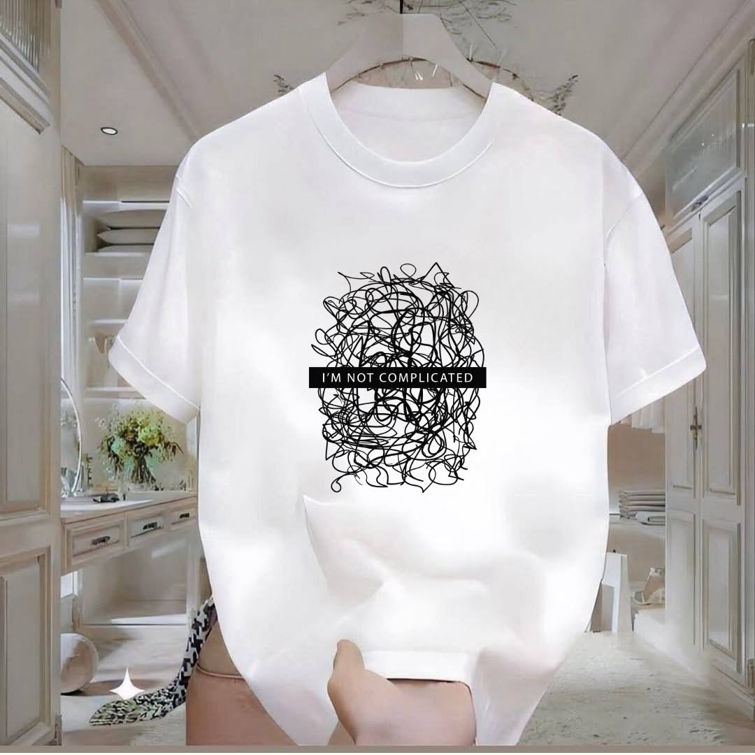 I'm Not Complicated Printed Tshirt